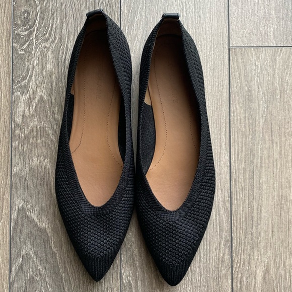 *last chance clearance sale* Everlane The 40-Hour Flat in ReKnit Black Like New - Picture 6 of 13